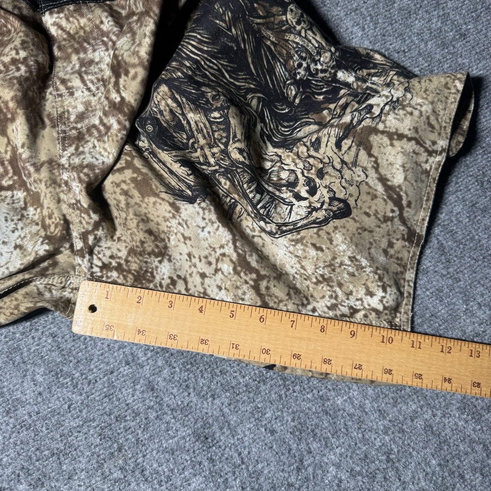 Apprime Appreme Board Shorts Tan Death to the Wicked Horsemen Gun Graphic Medium - Picture 15 of 16